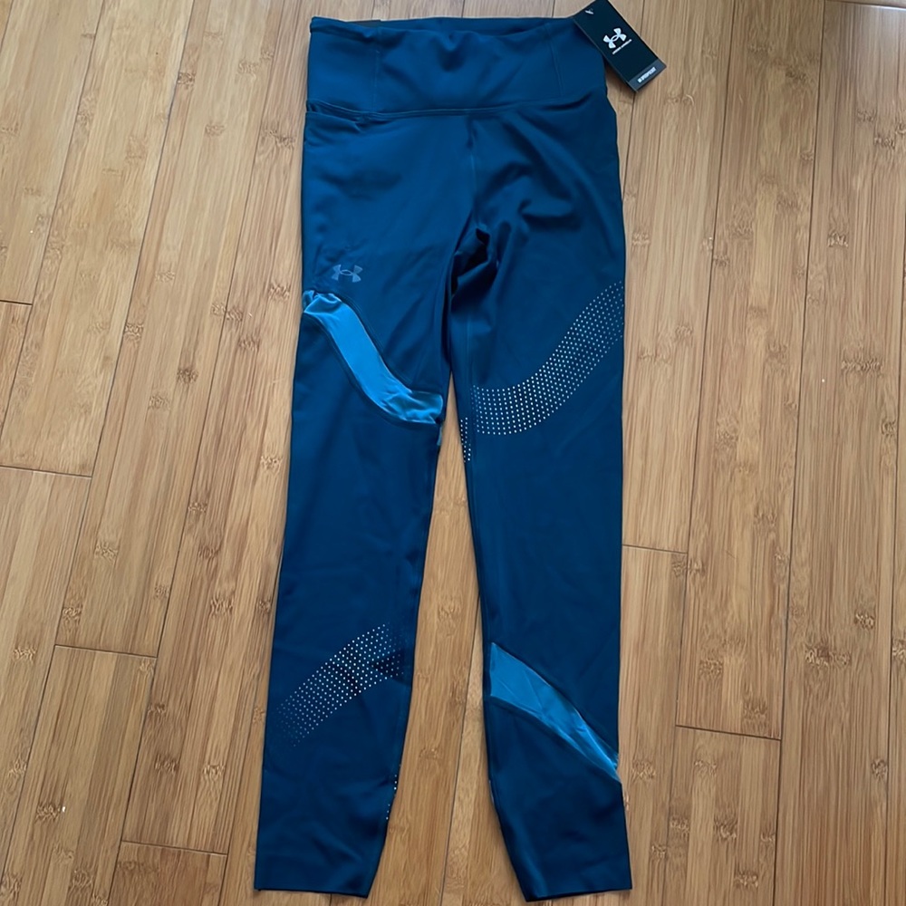 Blue full length heat gear under armor leggings brand new with tags